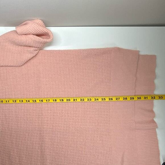 EUC | Free People Intimately | Waffle Dolman V-Neck Sweater | Pink | XS/S - Picture 10 of 11